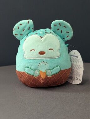 Squishmallows Disney Mickey Mouse Mint Chocolate Chip Ice Cream Stuffed Plush